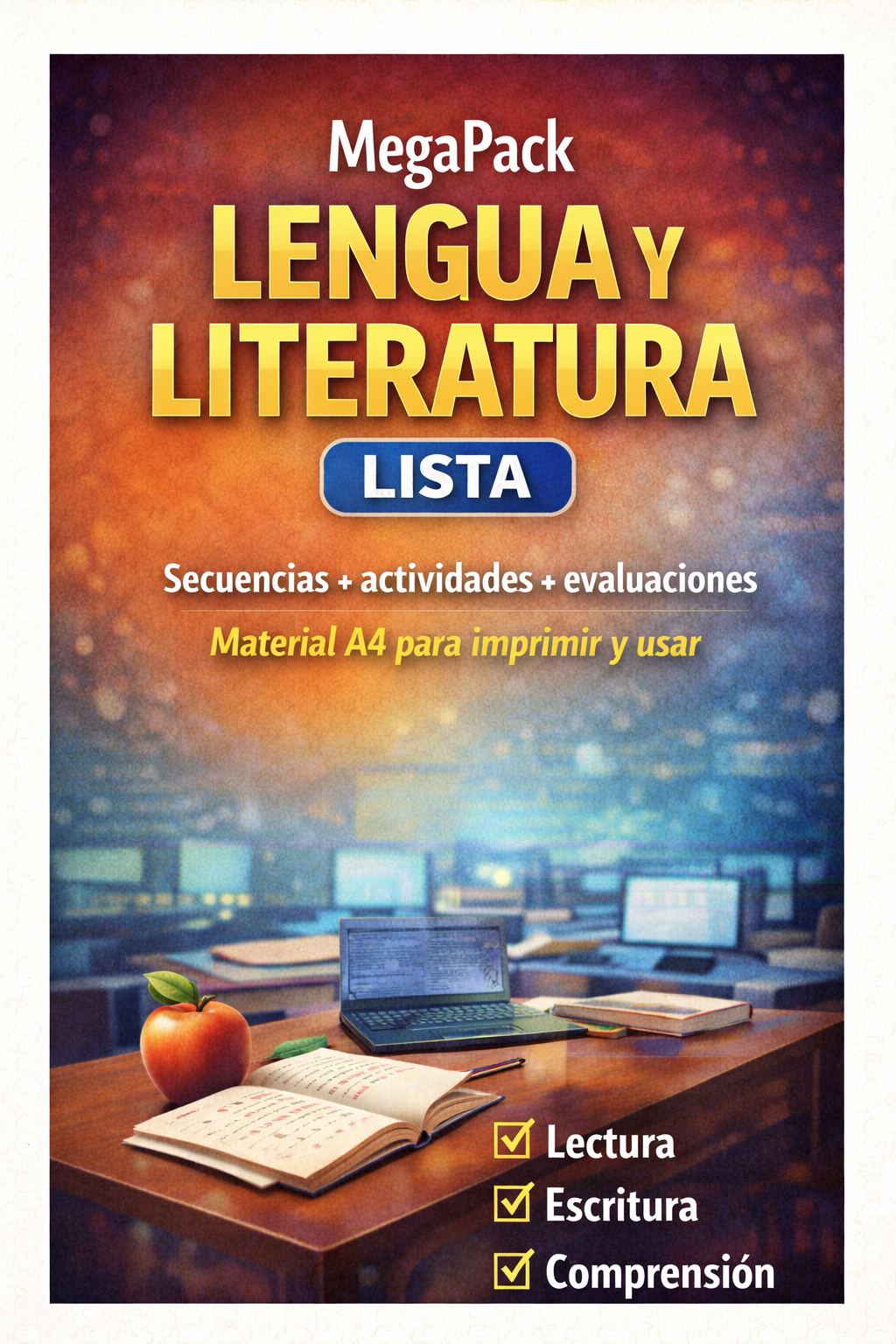 MegaPack Lengua y Literatura Lista (Material imprimible para todo el año)