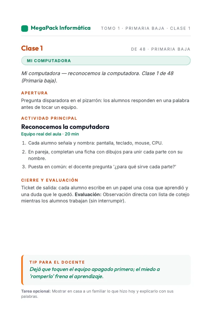 Ejemplo de clase real del MegaPack Informatica